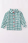 Green plaid button down shirt