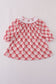 Red santa claus smocked dress