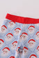 Blue santa claus bamboo pajamas set