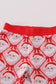 Red santa claus bamboo pajamas ruffle pants set