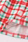 Red santa claus embroidery plaid ruffle dress