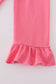 Blue christmas tree smocked ruffle pants set