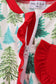 Green christmas tree print ruffle romper