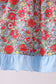 Pink christmas tree applique ruffle dress