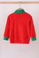 Red nutcracker embroidery velvet pullover
