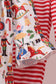 Red nutcracker print pants set