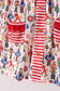 Red nutcracker print dress