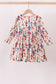 Red nutcracker print dress