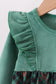 Forest velvet ruffle bubble