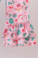 Blue christmas santa claus applique ruffle pants set
