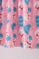 Pink christmas tree snowman dress set