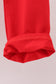 Red stripe excavator applique pants set