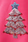 Megenta christmas tree sequin mom&me top