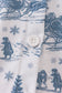 Blue christmas reindeer tree button down shirt