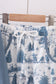 Blue christmas reindeer tree button down shirt