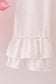 Pink bow embroidery ruffle pants set