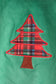 Green christmas tree applique pants set