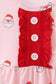 Christmas santa claus print ruffle dress