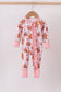 Gingerbread house ruffle bamboo pajmas zipper romper