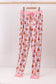Pink gingerbread house bamboo mom pajmas pants