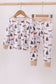 Christmas tree animal bamboo pajamas pants set