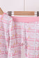 Pink train bamboo pajamas set