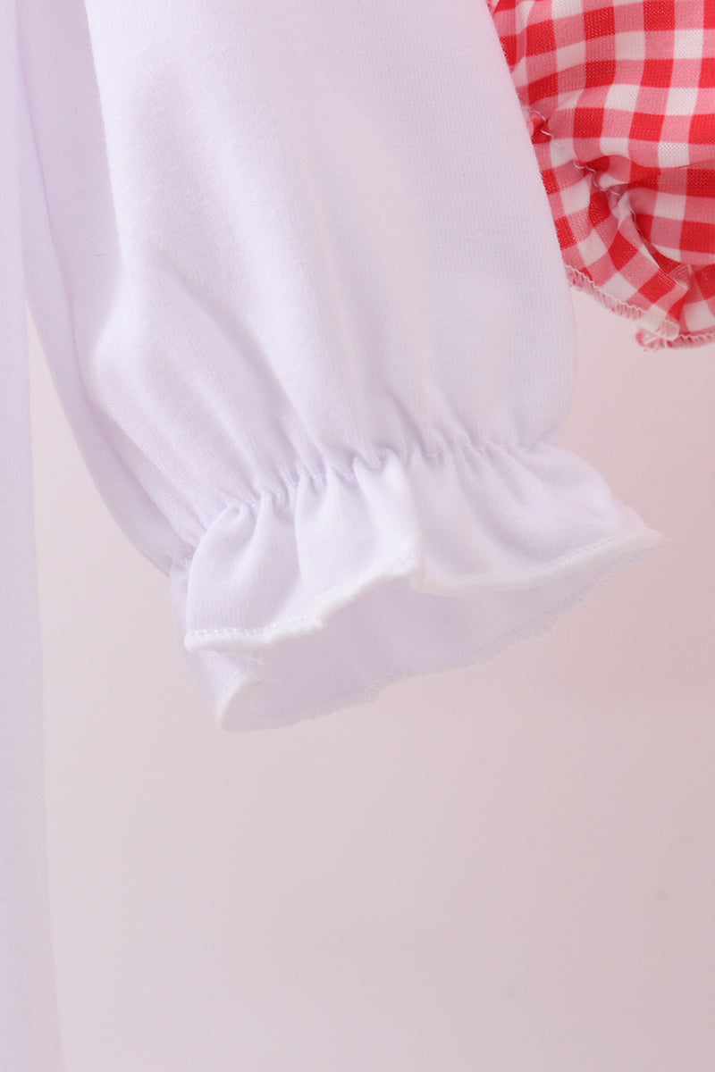 White deer embroidery bloomer set