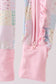 Pink floral checkered bamboo pajamas zipper romper
