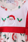 Red santa claus embroidery ruffle bubble