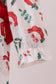 Red santa claus embroidery ruffle bubble