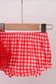 Red bow embroidery velvet bloomer set