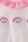 Pink santa claus embroidery ruffle bubble