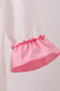 Pink santa claus embroidery ruffle bubble