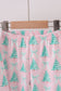 Pink christmas tree ruffle pajama set