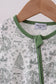 Green christmas tree print romper