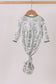 Green christmas tree print gown