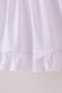 White wreath smocked ruffle dress
