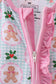 Pink christmas tree bamboo ruffle romper