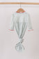 Sage ribbon bow gingham gown