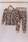 Brown leopard bamboo pajama set