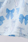 Blue bow smocked bloomer set