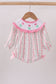 Floral tulip smocked bow bubble
