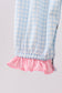 Blue animal smocked ruffle romper