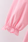 Pink animal smocked ruffle pants set