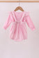 Pink cotton applique gingham 2pc set