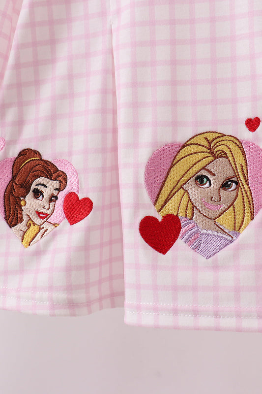 Red princess embroidery bloomer set