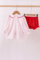 Red princess embroidery bloomer set
