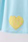Blue heart applique dress