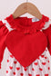 Red heart applique bubble set