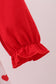 Red heart applique ruffle 2pc set
